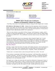 Preview of MDOT MTA Purple Line Celebrates Winners of Elementary School Art Contest